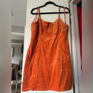 Wild fable (target) corduroy orange dress.